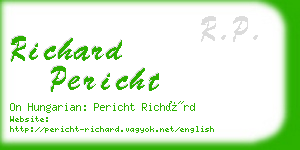 richard pericht business card